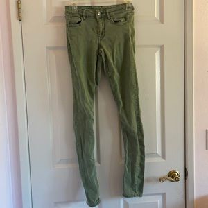Divided Green Skinny Jeggings